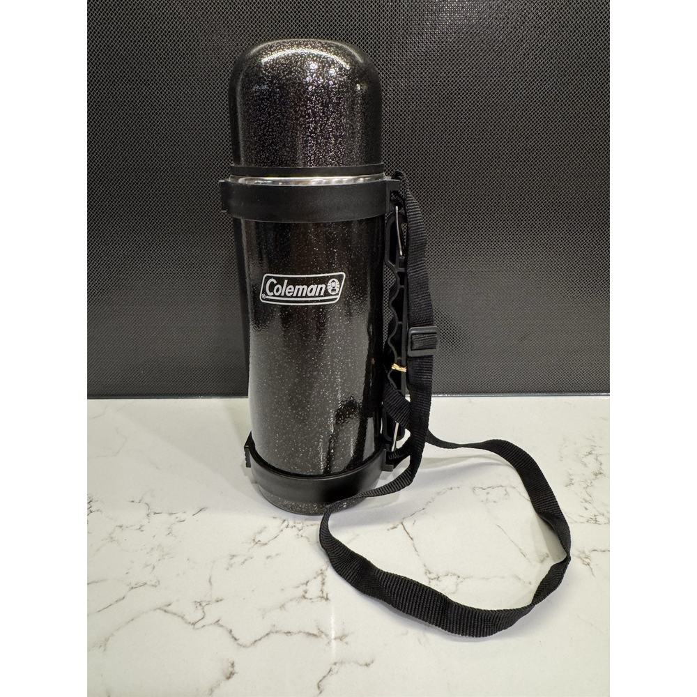 Coleman Vacuum Bottle Stainless Steel (black) 25oz Thermos With Strap NEW